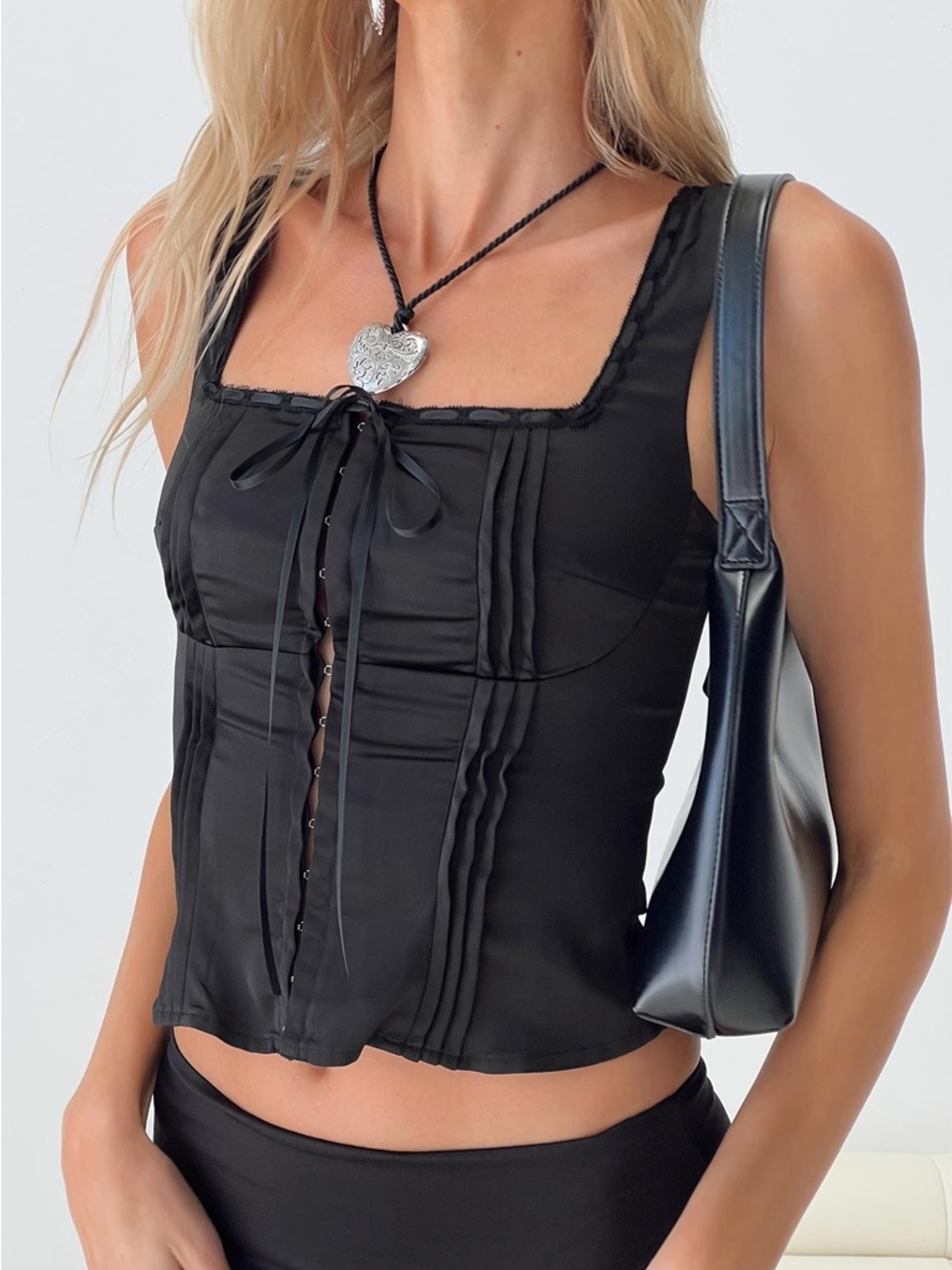 Princess Polly Chalamet Top Black